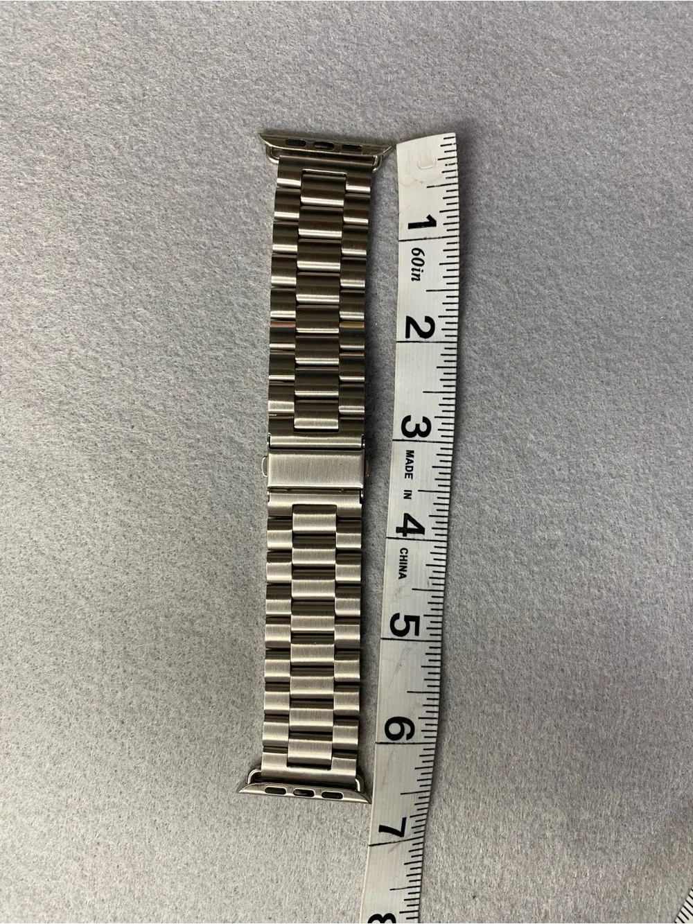 Apple Watch Band Men’s Stainless Steel Link Silver 44mm NWOT